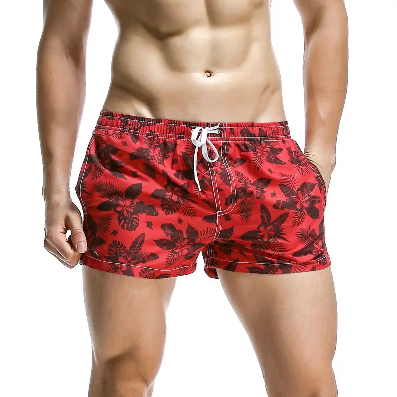 Мужские пляжные шорты с принтом быстросохнущие для серфинга свободные плавки