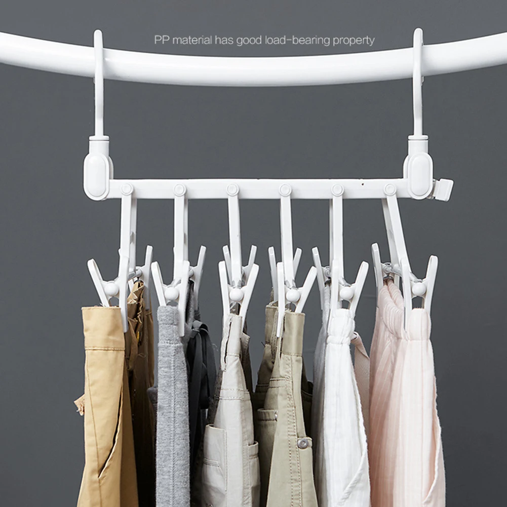 Clip Multi Layers Save Space Organizer Classify Pants Antislip Household Rack 360 Degree Rotating Clothes Hanger Foldable | Дом и сад