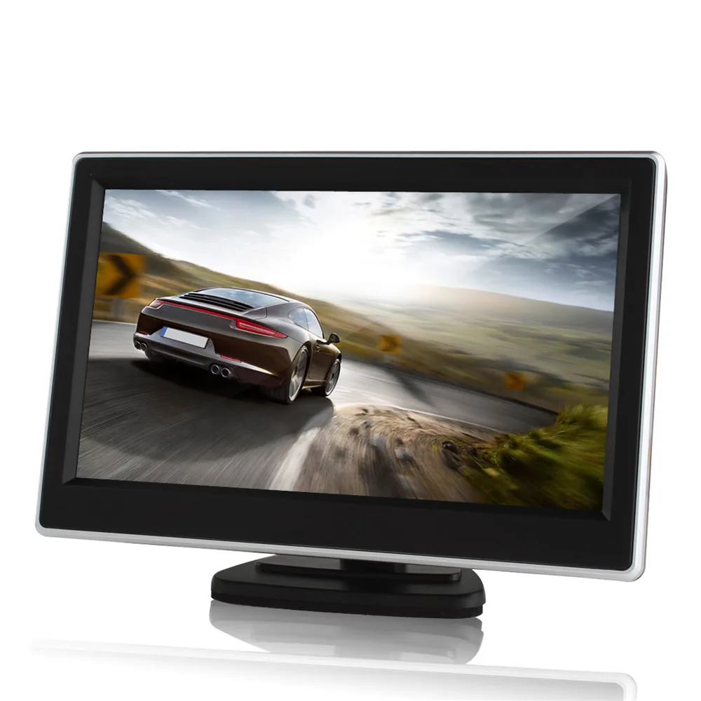 5 дюймовый TFT ЖК дисплей 480x272 цветная Автомобильная панель монитор заднего вида с 2