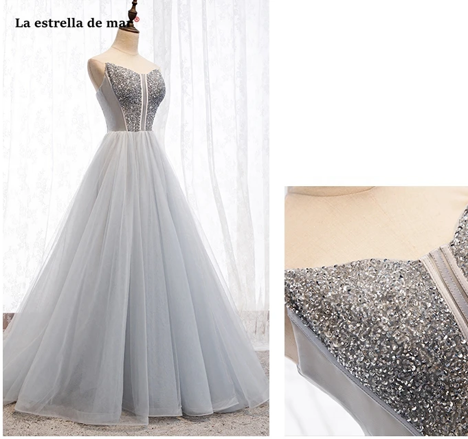 Vestido Подружка невесты boda2021 Новое фатиновое платье с украшением в виде кристаллов