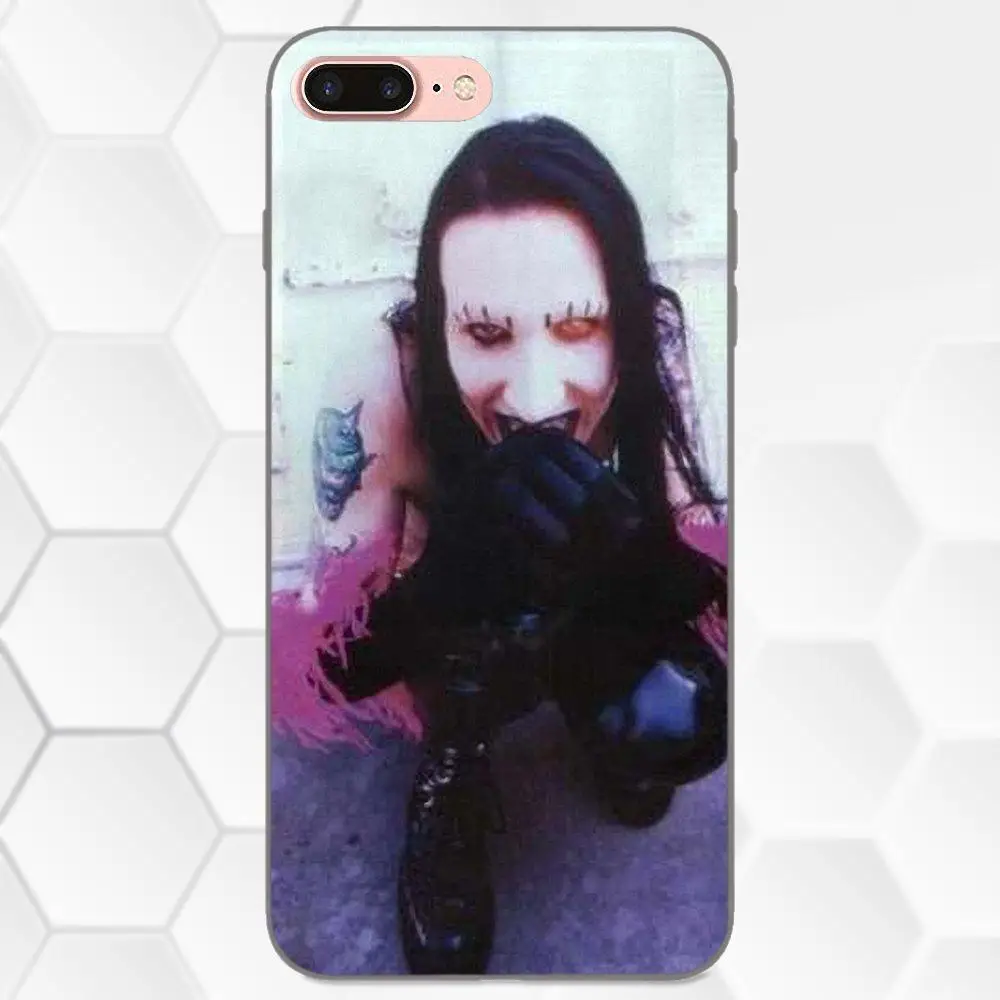 Marilyn Manson Brian Warner Soft Art Online Cover Case For Apple iPhone 4 4S 5 5S SE 6 6S 7 8 Plus X XS Max XR | Мобильные телефоны