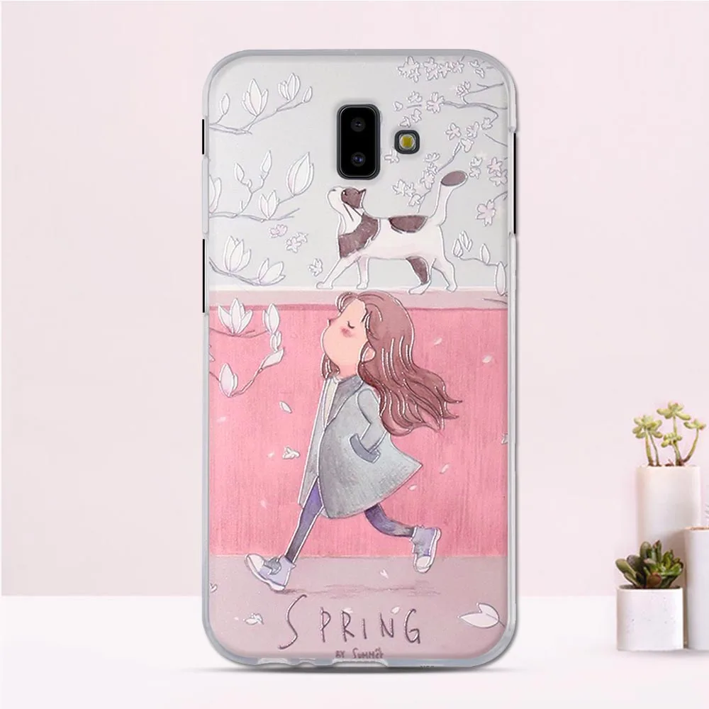 Чехол для телефона Samsung Galaxy J6 Plus мягкий чехол из ТПУ J6Plus силиконовый | Мобильные