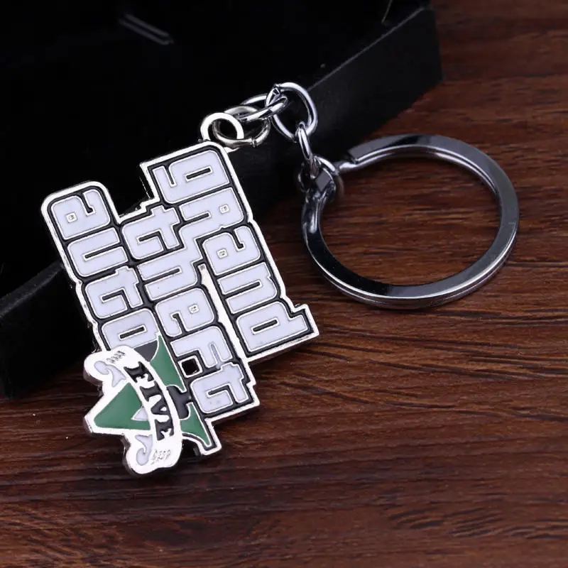 Модная бижутерия брелок для PS4 GTA 5 брелки игр Grand Theft Auto металлические мужчин и
