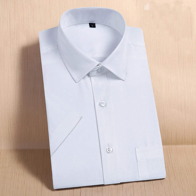 Для мужчин платье-рубашка короткий рукав Camisa социальной Masculina одноцветное