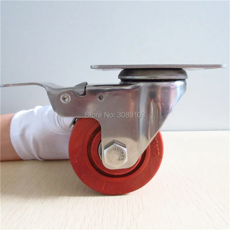 4 шт. 3-дюймовый ролик из нержавеющей стали с высокой термостойкостью |