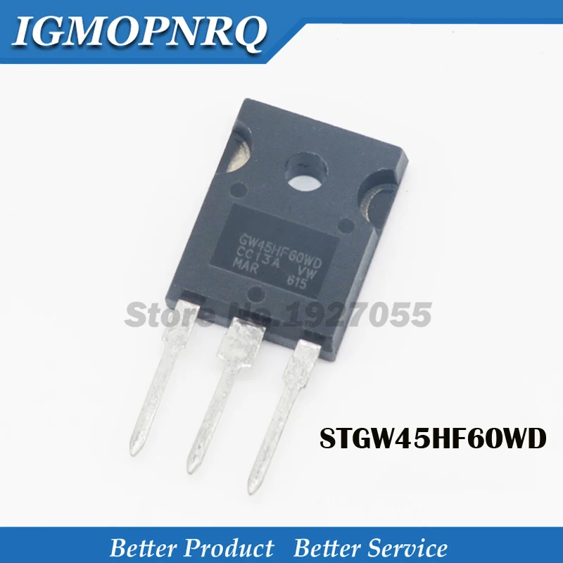 5 шт. STGW45HF60WD TO 247 GW45HF60WD 3P STGW45HF60 45HF60 600V 45A Новый|Интегральные схемы| |