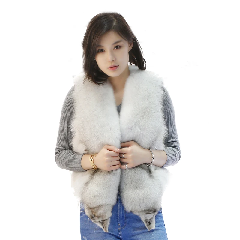 

2018 new style fashion women real genuine fox fur poncho coat 100% real natural fox full fur short overcoat real fox fur jacket