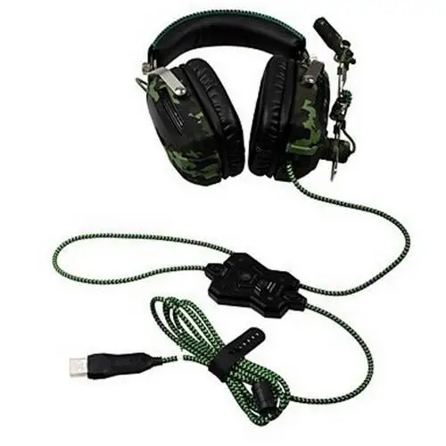 SADES A90 Pilot USB 7,1, игровые наушники с объемным звуком, гарнитура, 7 цветов, дыхательные огни для PC Gamer, камуфляж
