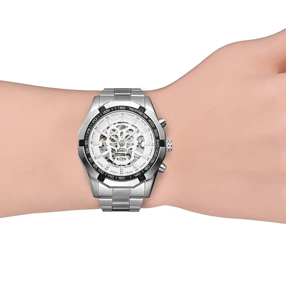 T-WINNER мужские часы с полым циферблатом из сплава демона роскошные дизайнерские