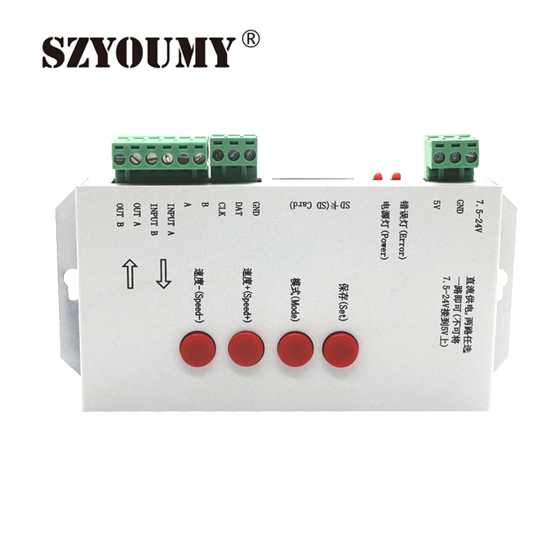 SZYOUMY T1000S SD карта 2048 пикселей контроллер Светодиодный точечный светильник