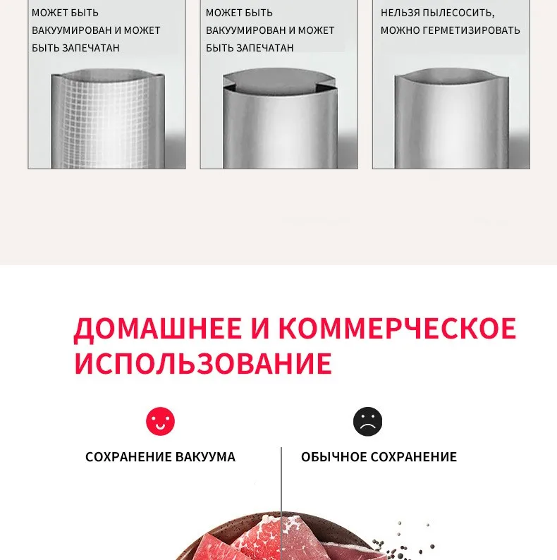 Вакуумный упаковщик для пищевых продуктов, полностью автоматический, портативный, 220 В, 110 Вт, бытовая пищевая, влажная, сухая упаковочная машина, упаковочная машина, отправка 5 штук в пакетах