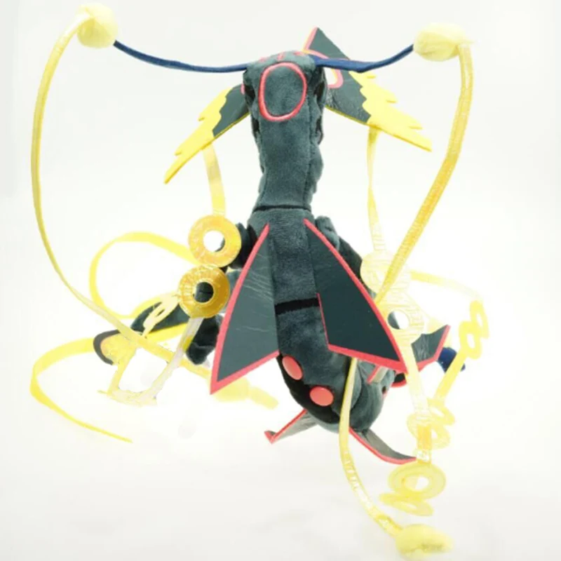80 см Мега Rayquaza черный Rayquaza животных плюшевые Peluche кукла со скелетом мягкая горячая игрушка Рождественский подарок для детей