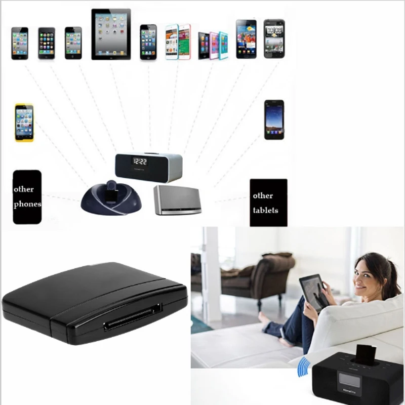 Мини Портативный Bluetooth A2DP музыкальный аудио 30 контактный приемник адаптер для iPod