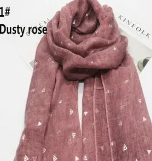 2017 модный треугольный шарф с принтом фольга Женский Длинный Галстук краска