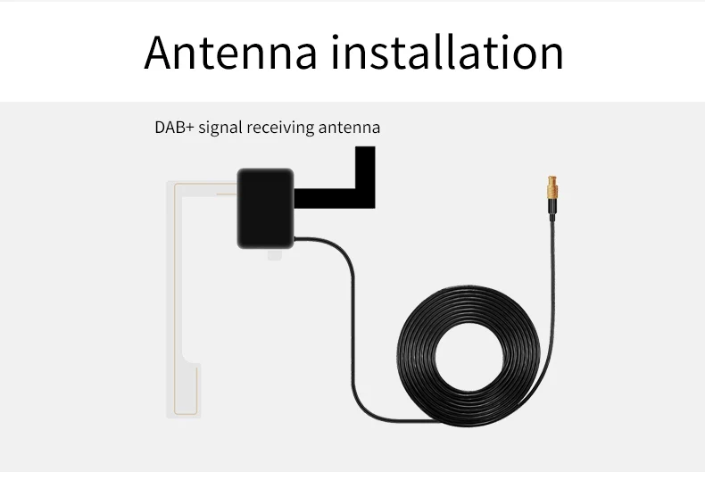 Автомобильный DAB радиоприемник с антенной, fm-передатчик, Bluetooth 4,2, Handfree, автомобильный комплект, Aux Выход, QC 3,0, быстрое зарядное устройство, поддержка TF карты