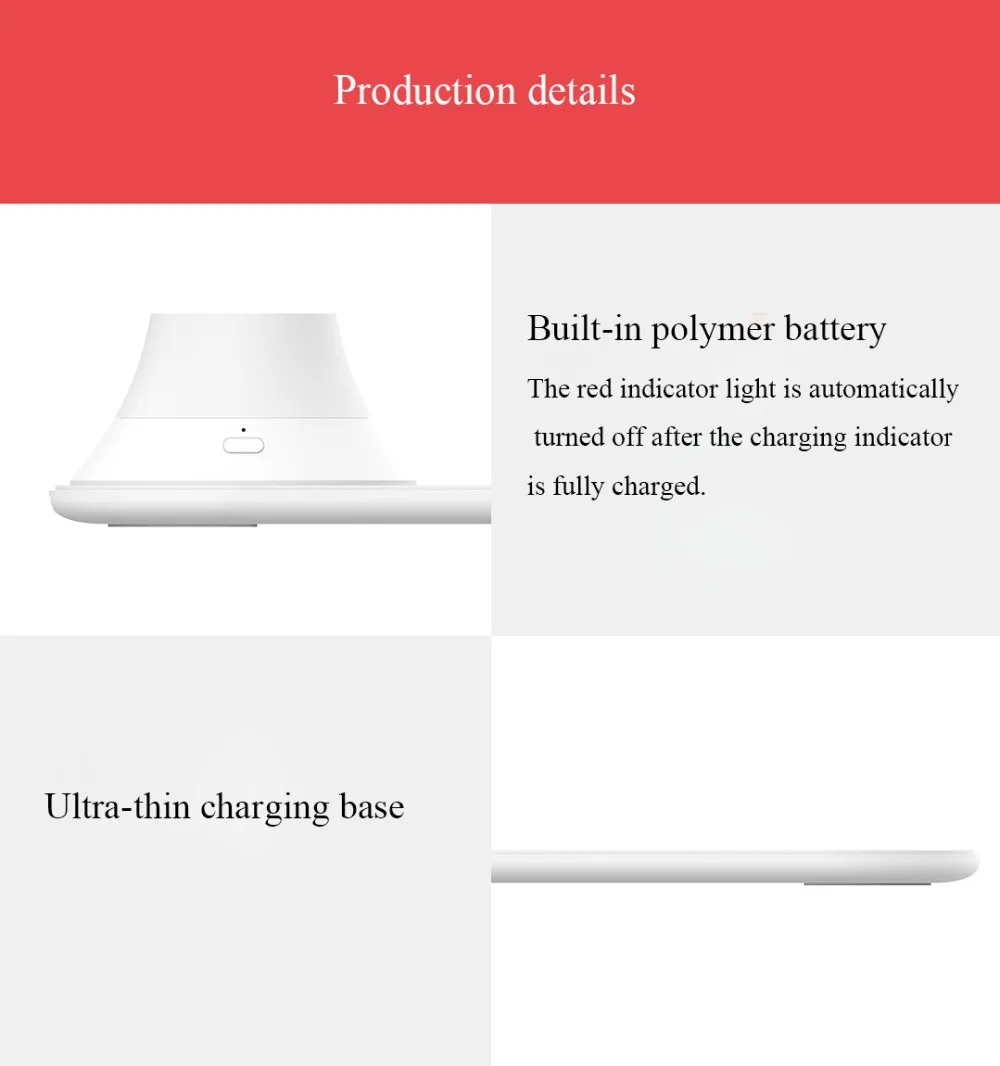 Новое прибытие Xiaomi Мини Йи светильник Беспроводной быстро Зарядное устройство для телефона Quick Charge магнитное притяжение светодиодный ночной Светильник для Iphone X samsung