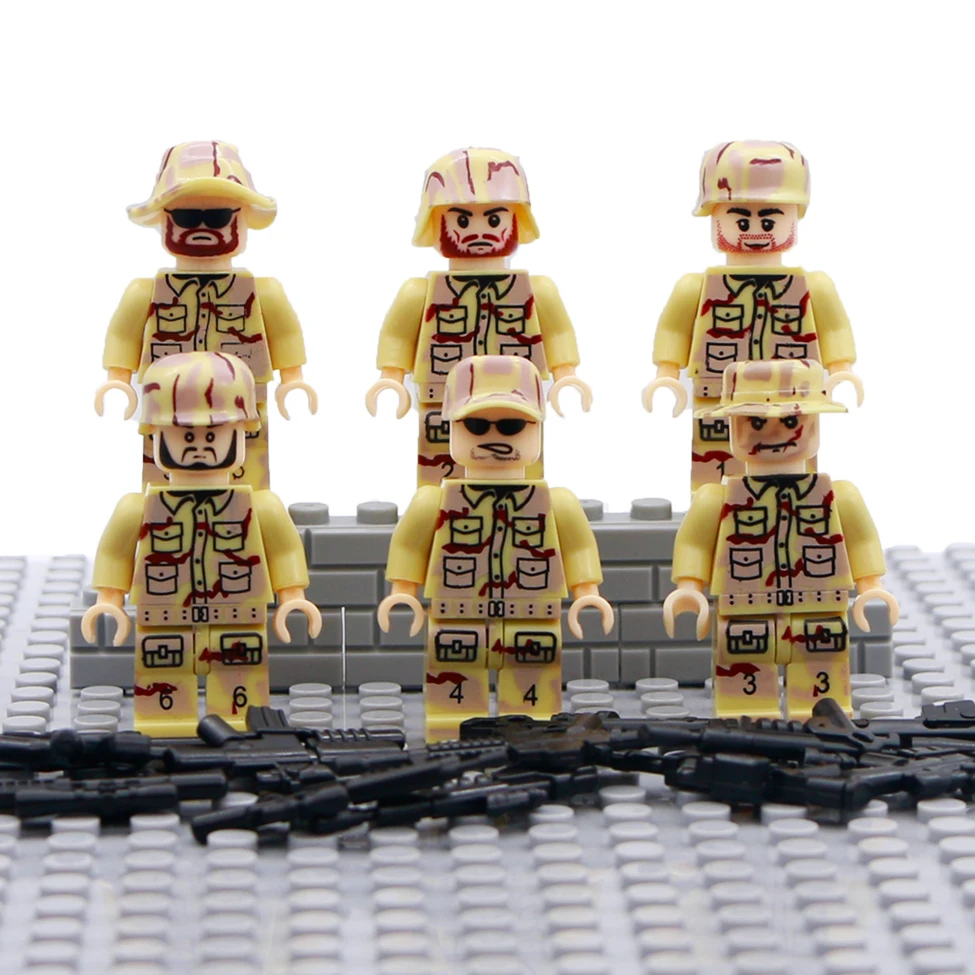 Строительные блоки в стиле милитари армейский SWAT оружие камуфляжный солдат