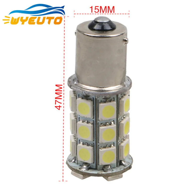 1 шт. светодиодные лампы для автомобилей BA15S 1157 1156 T20 5050 27SMD поворотный свет стоп
