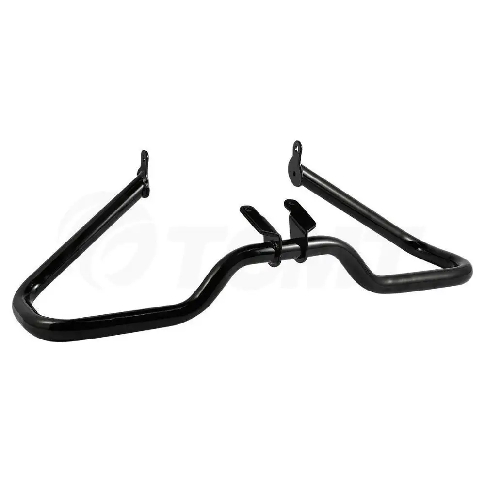 black Мотоцикл рубленый двигатель предохранитель Краш бар для Harley Touring Street Glide FLHX Road King FLHR- черный/хром - Цвет: black