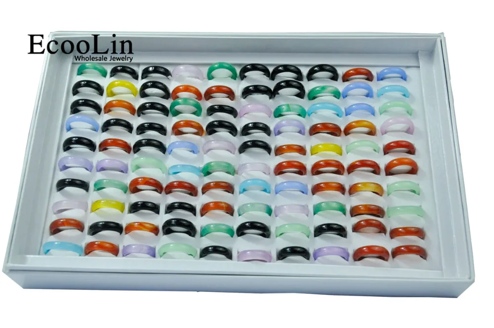 10 шт. ювелирные изделия EcooLin разноцветные кольца для женщин и девочек разные