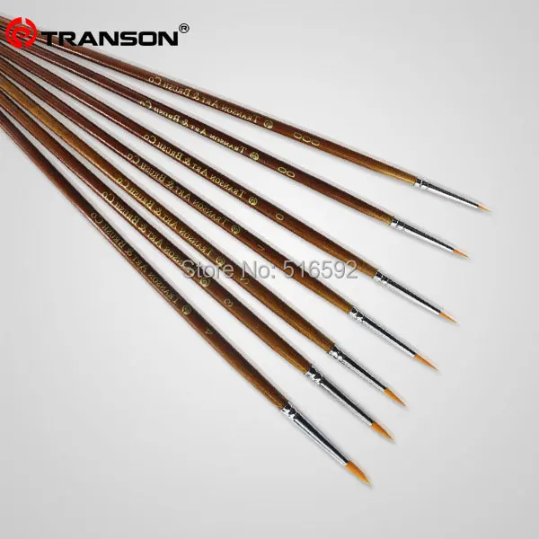 Transon700 нейлоновая головка для волос с деревянной ручкой набор акварельных кистей