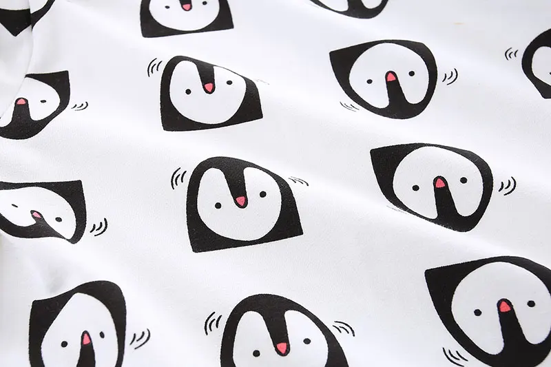 Модная детская одежда пальто с капюшоном куртка на молнии принтом пингвина