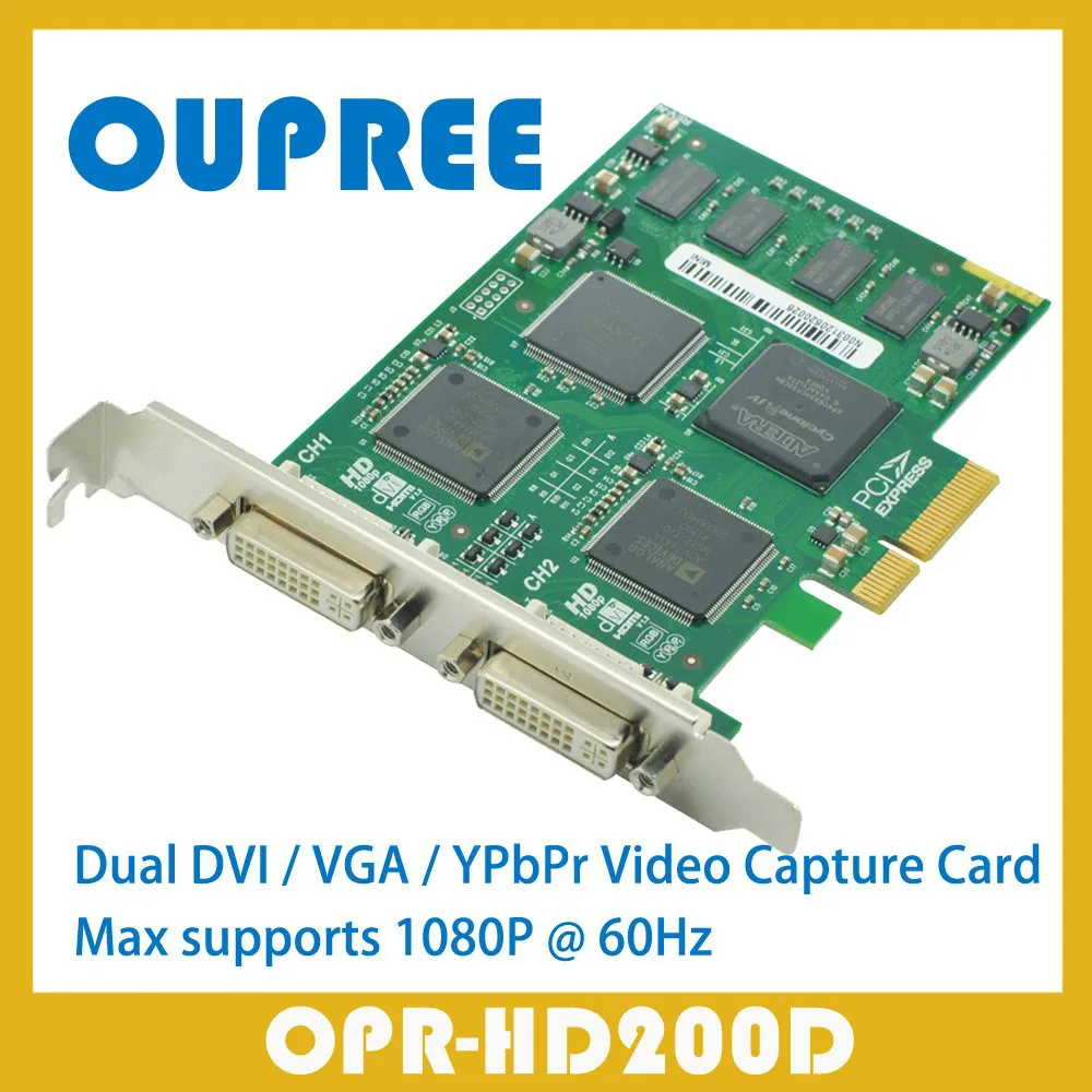OPR HD200D Dual 1080P 60Hz DVI VGA YPbPr видеозахват одновременно захват 2 канала 1080p 60hz сигналы|card