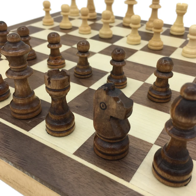 Folding Magnetic Chess set high quality Portable board size 39.5mm*39.5mm wood | Спорт и развлечения