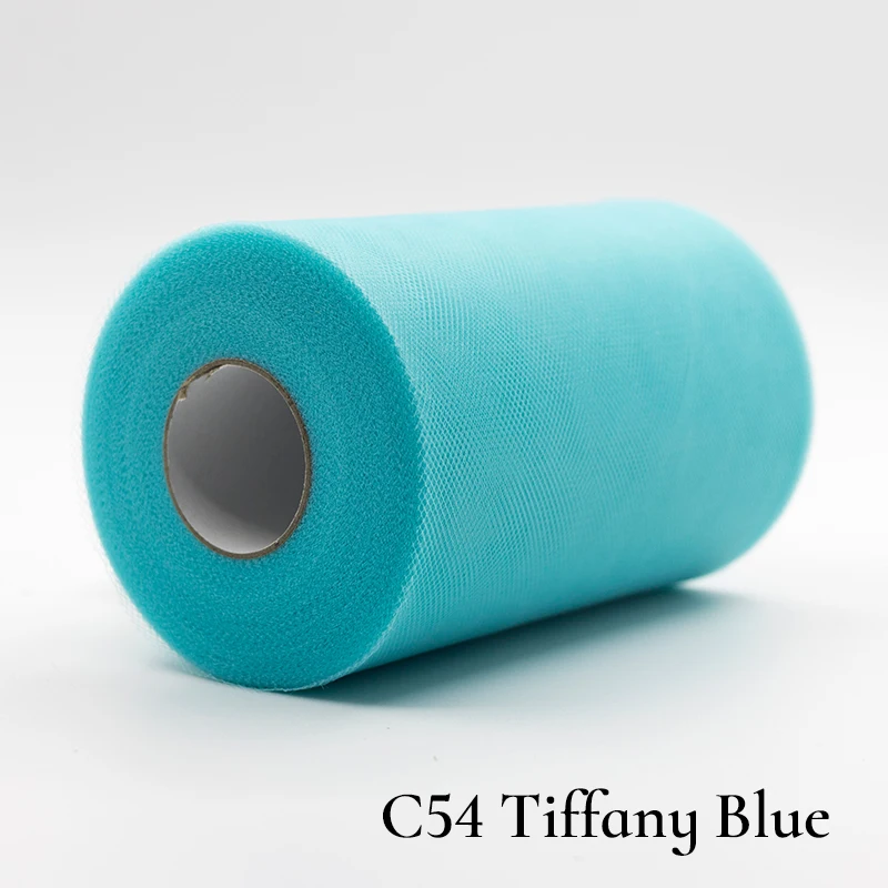 54Tiffany Blue Рулон тюля, 100 ярдов, органза, свадебное украшение, пачка для детского душа, рулон тюля, 15 см, украшение для вечеринки и мероприятий, декор для помолвки - Цвет: 54Tiffany Blue