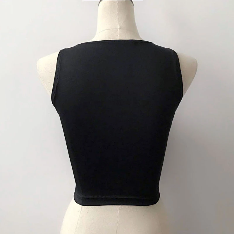 Майка женская с цветочной вышивкой пикантный Топ без рукавов Повседневная