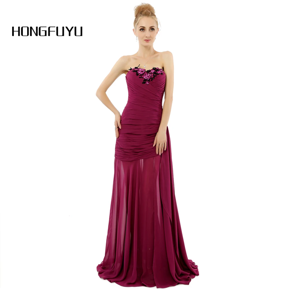 Праздничное платье Милая шеи оболочки шифон аппликации Длинные вечерние платья
