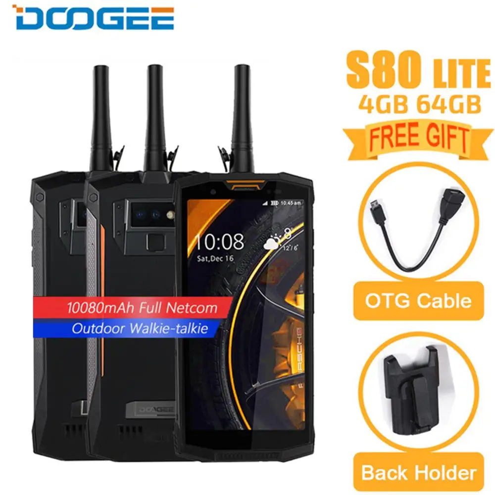 DOOGEE S80 Lite IP68/IP69K мобильный телефон рация беспроводной зарядки NFC 10080 мАч 12V2A 5 99 FHD Helio