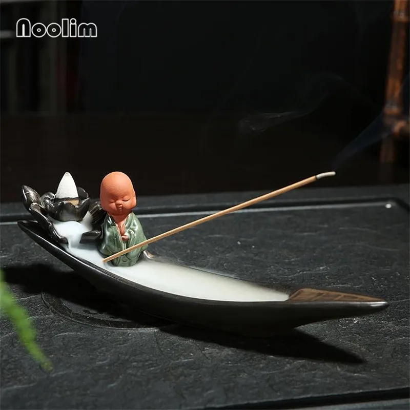 Маленький монах лодка благовония горелка Zen буддийский дом чайный домик