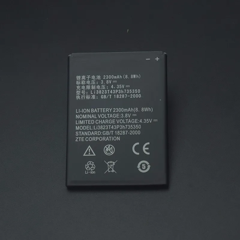 Адаптер для телефонной трубки ZTE N986 Высококачественная батарея Li3823T43P3h735350 2300mAh V975