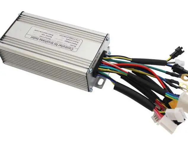 36 V/48 V 500W электрический велосипед с бесщеточным двигателем постоянного тока мотор прямоугольную волну контроллер 9MOSFET 25A для электрического велосипеда - Цвет: Серебристый