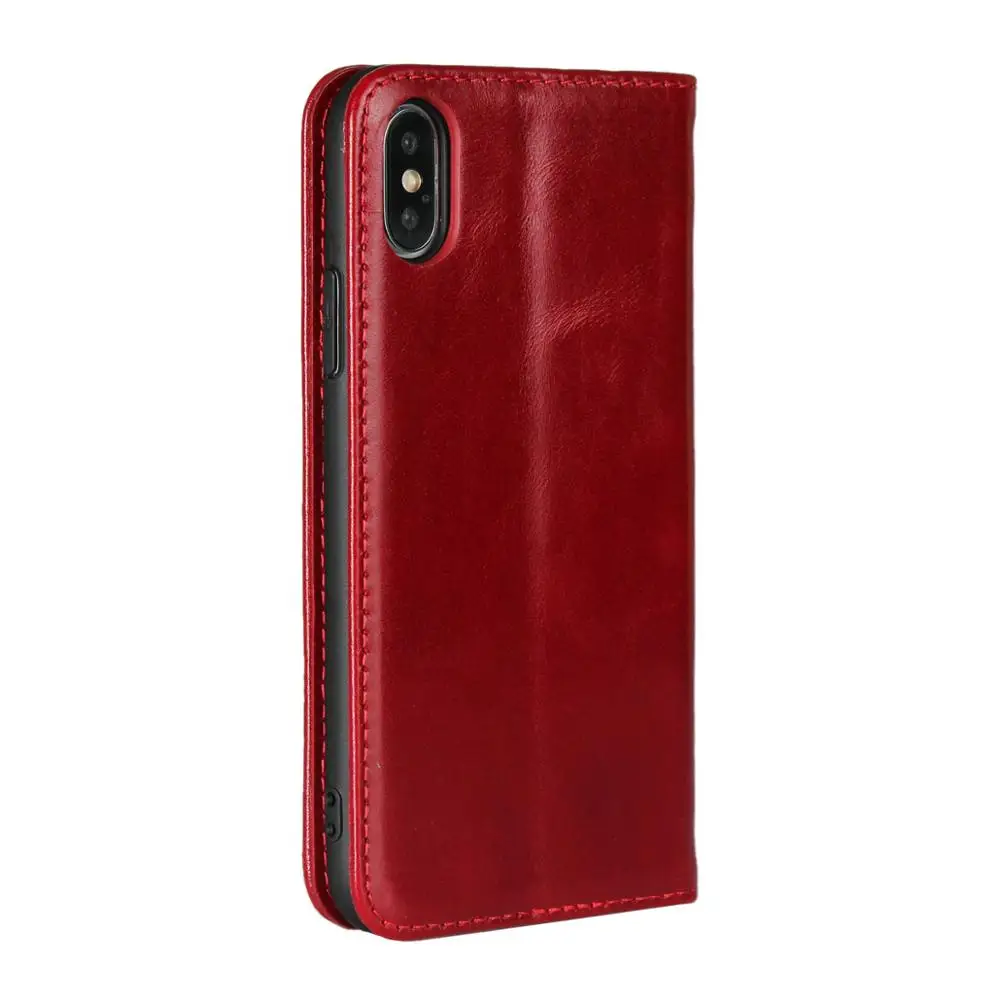 LUCKBUY для iPhone X XS XR Max первый слой из воловьей кожи чехол телефона 6 6S 7 8 Plus мужчин и