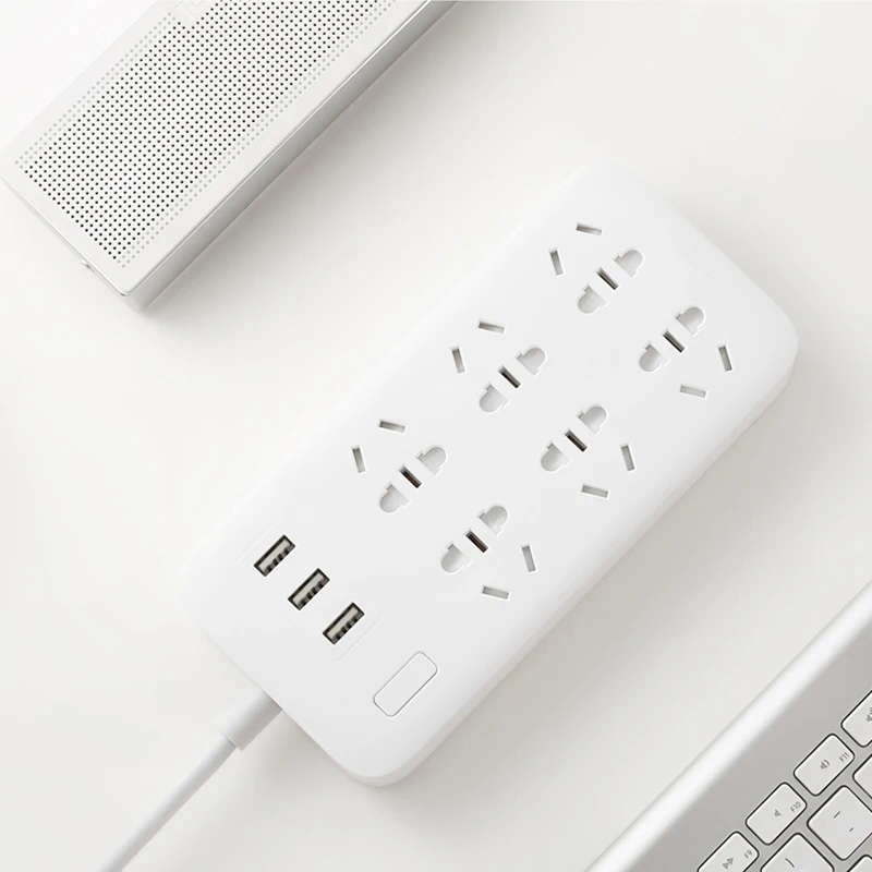 Умная лента питания XiaoMi Mi 6 портов с 3 usb портами для быстрой зарядки 2.1A USB разъем