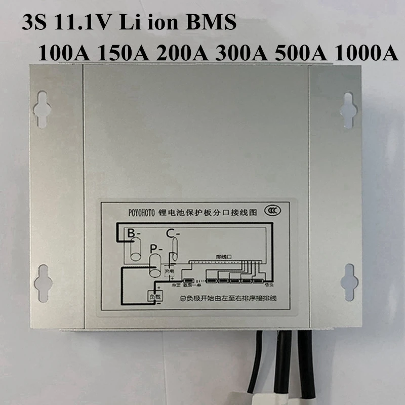3S 1000A 500A 300A 200A 150A 100A BMS 11 1 V Li Ion Lipo литиевый аккумулятор для автомобиля 12v 200Ah старт с