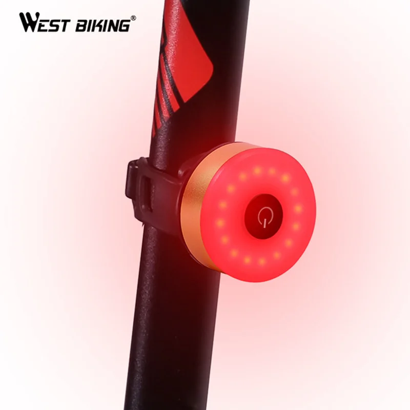 WEST BIKING велосипед хвост светильник 20 люмен 220 мА/ч USB Перезаряжаемые