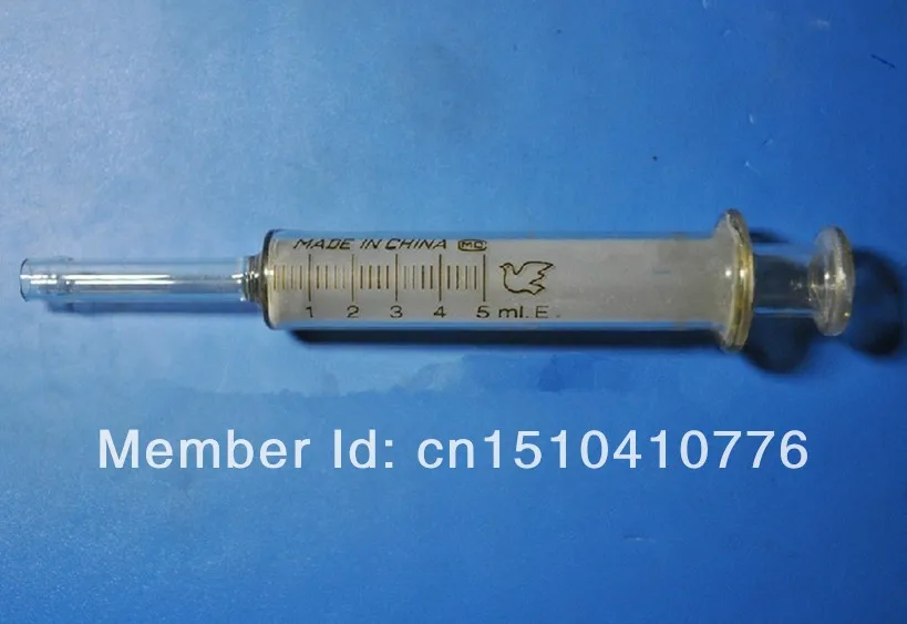 5 мл стеклянный шприц большой диаметр инжектор пробоотборник|glass syringe|glass pearglass bead |