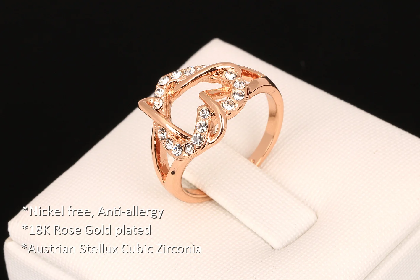 Любовь CZ Сердце кольца для Для женщин ААА Цирконий кольцо девочек подарок