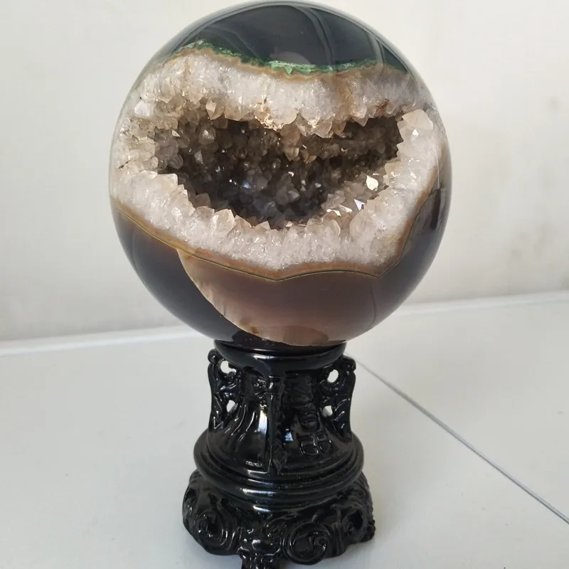 ball and stand Натуральный камень, Агат шар сферы открытый кристалл кластеры красивый декоративный шар польский сферы Агат полуоткрытые - Цвет: ball and stand