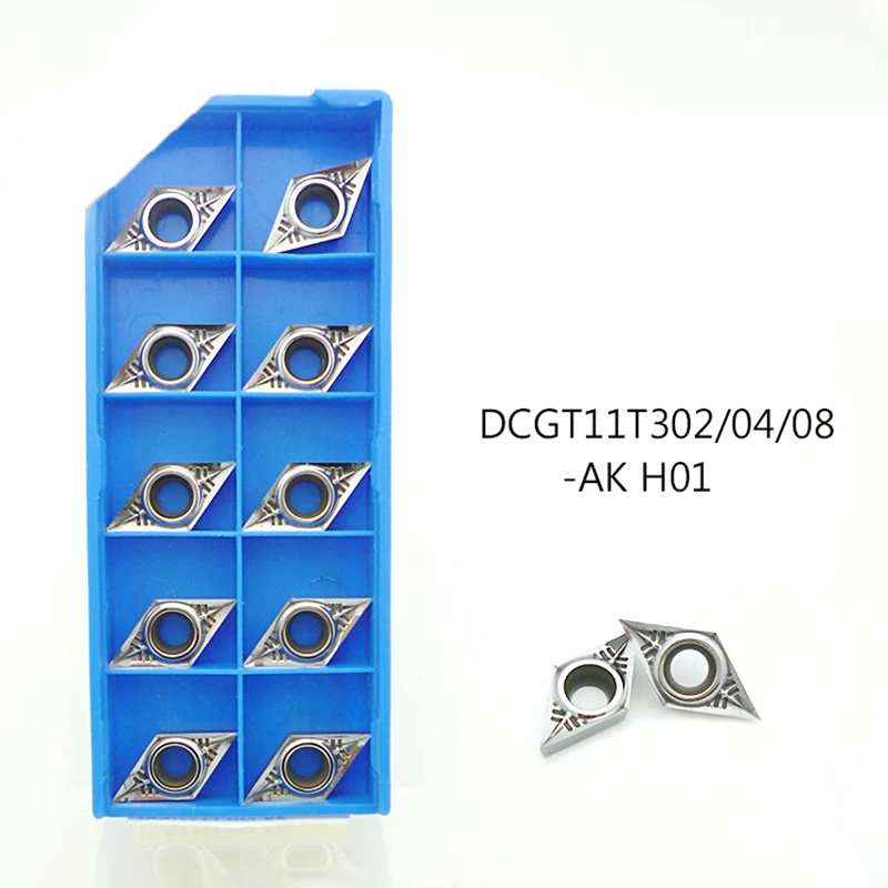 

10 шт. DCGT11T302/DCGT11T304/11T308-AK H01 алюминиевая режущая пластина