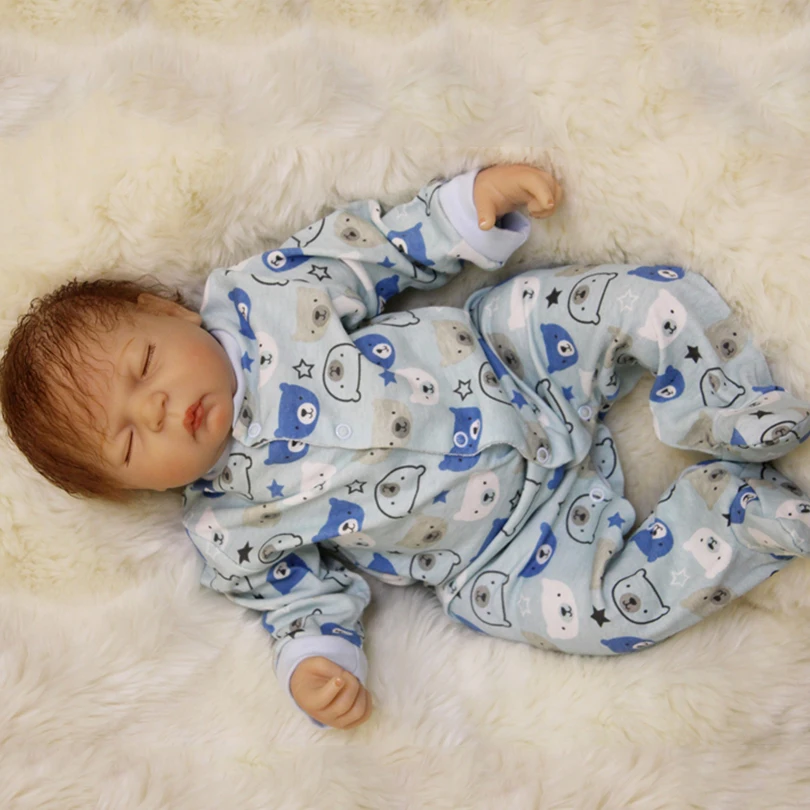 50 см силиконовые куклы reborn baby Sleeping Boy распродажа дешевые виниловые для