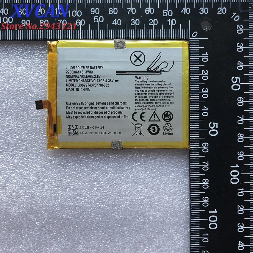 Высокое качество li3822t43p3h786032 2200 мАч Оригинальный аккумулятор для телефона ZTE Blade V6