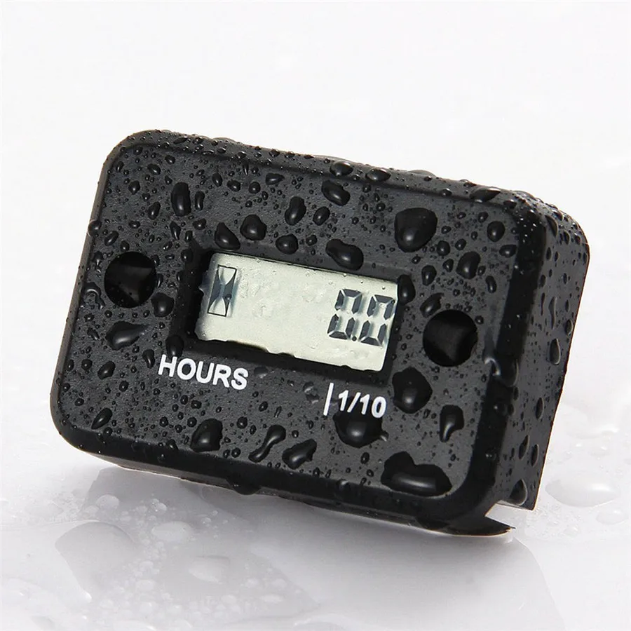 

Black Waterproof Motorcycles Boat Engine Digital LCD Hour Meter Tachometer Gauge