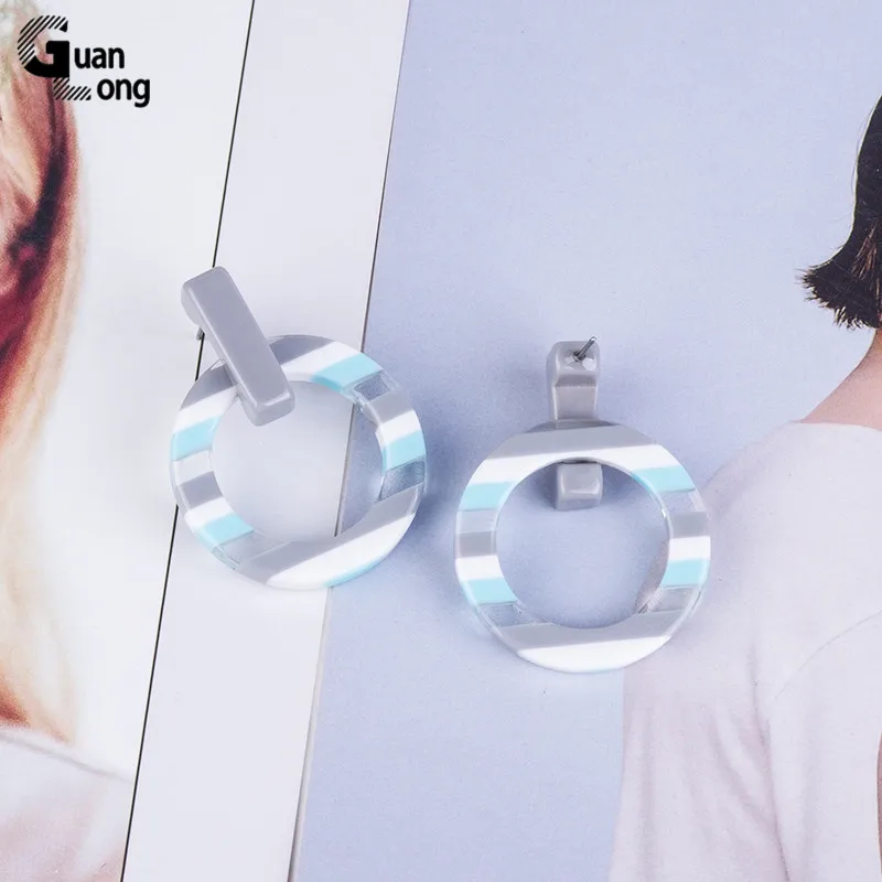 Женские круглые серьги guanдлинная модные полимерные для вечеринок 2018 | Украшения