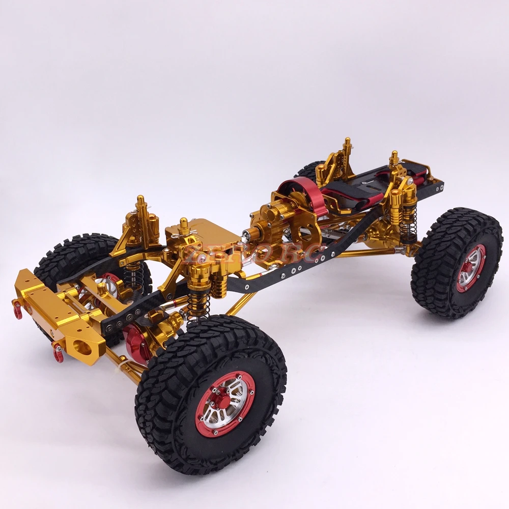 Гоночный ЧПУ масштаб 1/10 Рок Гусеничный Грузовик Алюминиевый осевой SCX10 шасси с