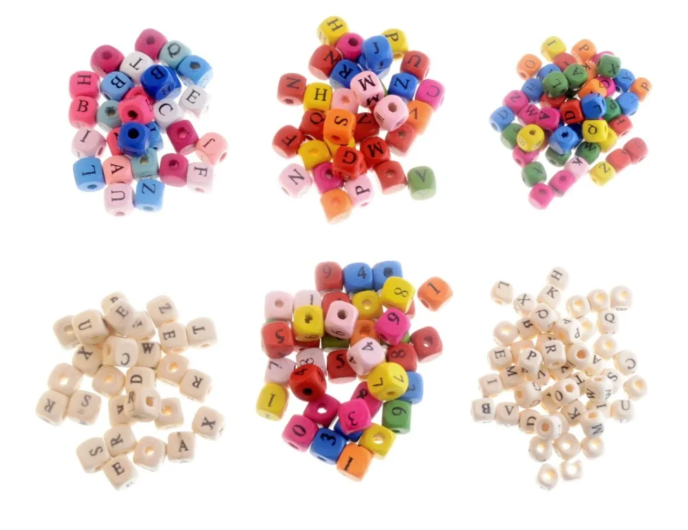 Бусины из дерева с отверстием для изготовления детских ювелирных изделий сделай