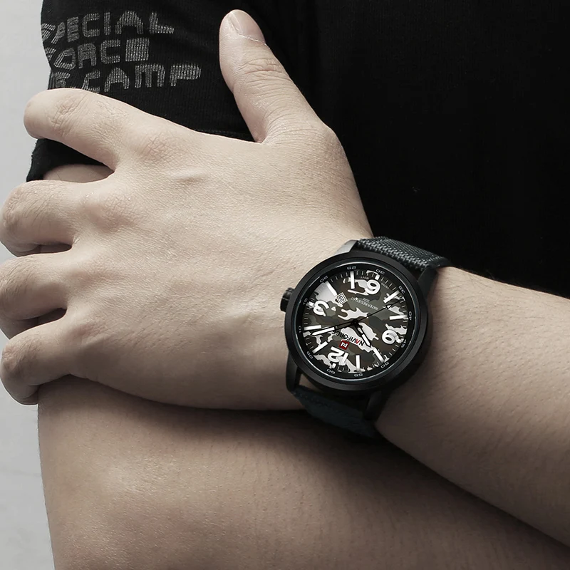 2017 Новый роскошный бренд NAVIFORCE мужские армейские военные часы кварцевые модные